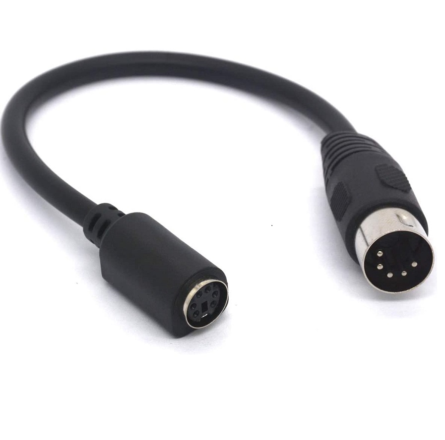 Переходник din-5M-mini din-6F ( DIN5P M - MD6P F ) - изображение 1