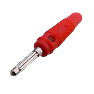 Штекер типа "банан" 4 мм в силиконовой оплеткой красного цвета 10-0076