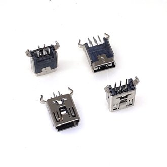 Разъём Mini USB вертикальный 5pin изогнутые ноги