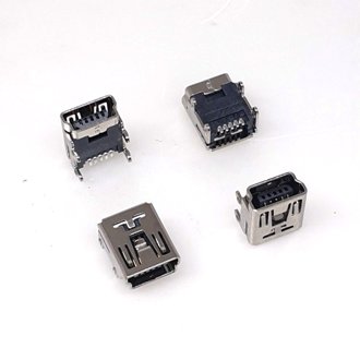 Разъём Mini USB горизонтальный 5pin SMD 4ноги
