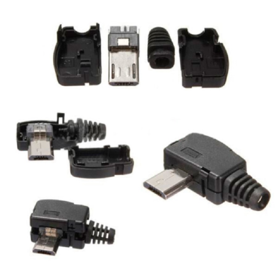 Разъём USB/Micro разборный угловой 5pin - изображение 1