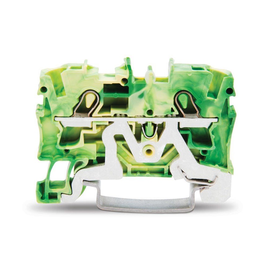 2-х проводная клемма 0,5 – 6 (10) мм2 2006-1207 WAGO желто-зеленая