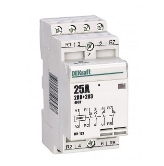 Модульный контактор 2НО+2НЗ 32А 400V MK-103 DEKraft
