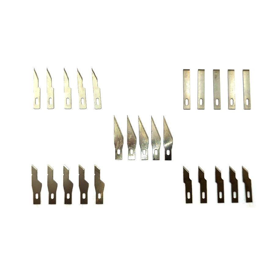 Лезвия для макетного ножа, технического ножа и перового дизайнерского ножа 25 лезвий