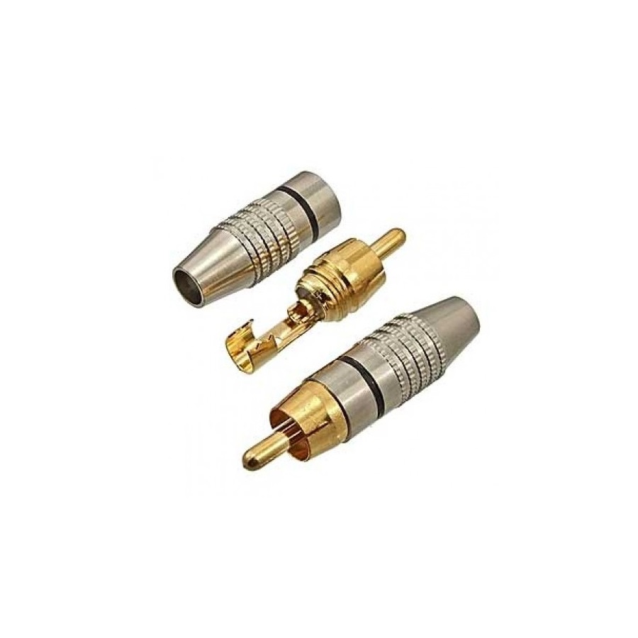 Штекер RCA GOLD 44-042 металл Черный - изображение 1