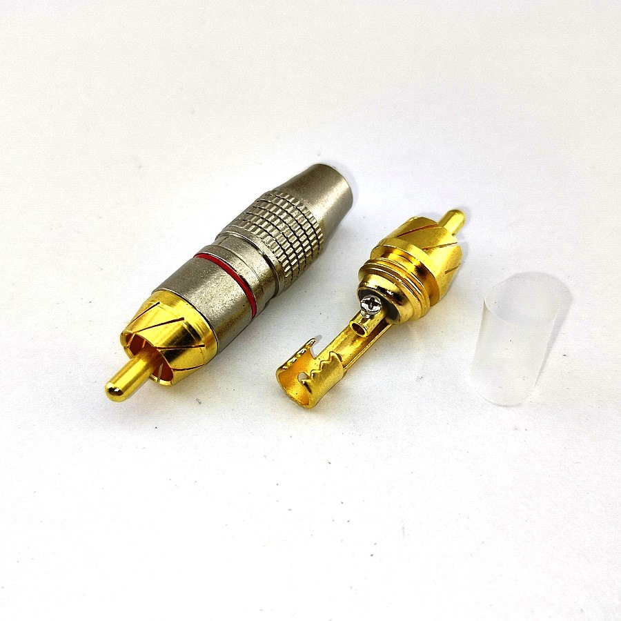 Штекер RCA GOLD 44-042 металл Красный - изображение 1