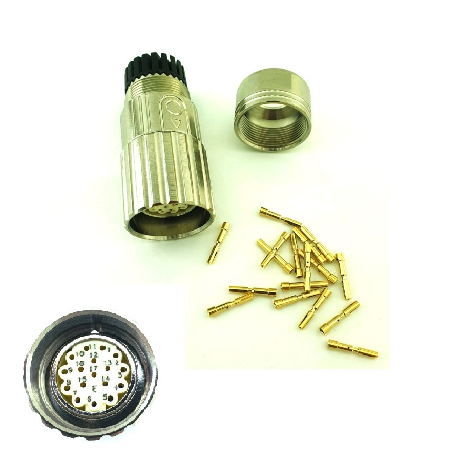Разъем сигнальный энкодера на кабель M23 17pin E female