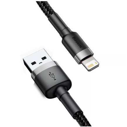 Lightning кабель BASEUS CALKLF-VG1 50см for iPhone 3A черный - изображение 1