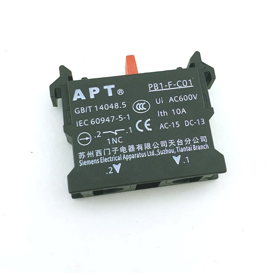 Двигатели Энкодеры Датчики БЛОК-КОНТАКТ SIEMENS APT PB1-F-C01 1NC 6A 230VAC/24VDC МОНТАЖ НА АДАПТЕР ДЛЯ PB1 СЕРИИ