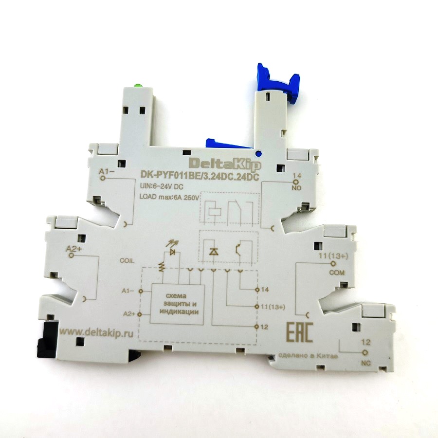 Колодка для миниатюрного силового реле DeltaKip DK-PYF011BE/3.230AC.60DC - изображение 1