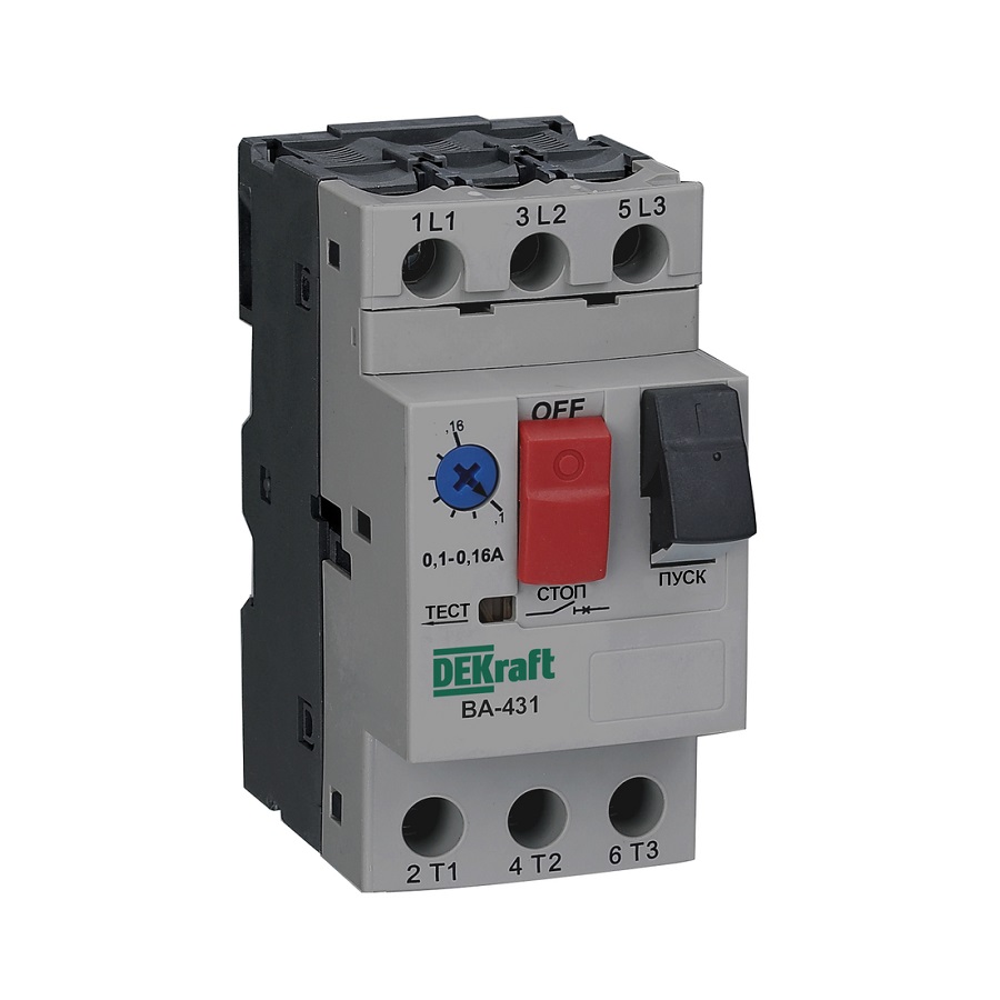Автоматический выключатель двигателя DEKraft BA431-5.2A-4A / BA-431