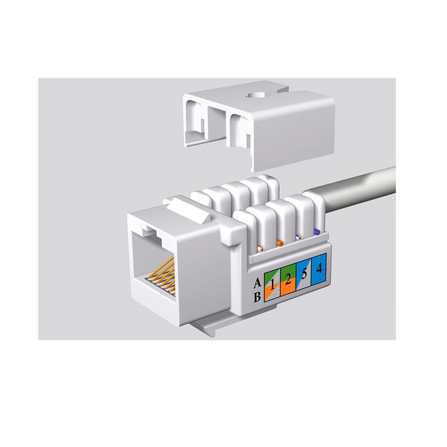 Вставка Keystone Jack RJ-45 категория 6 KJ-RJ45-Cat.6