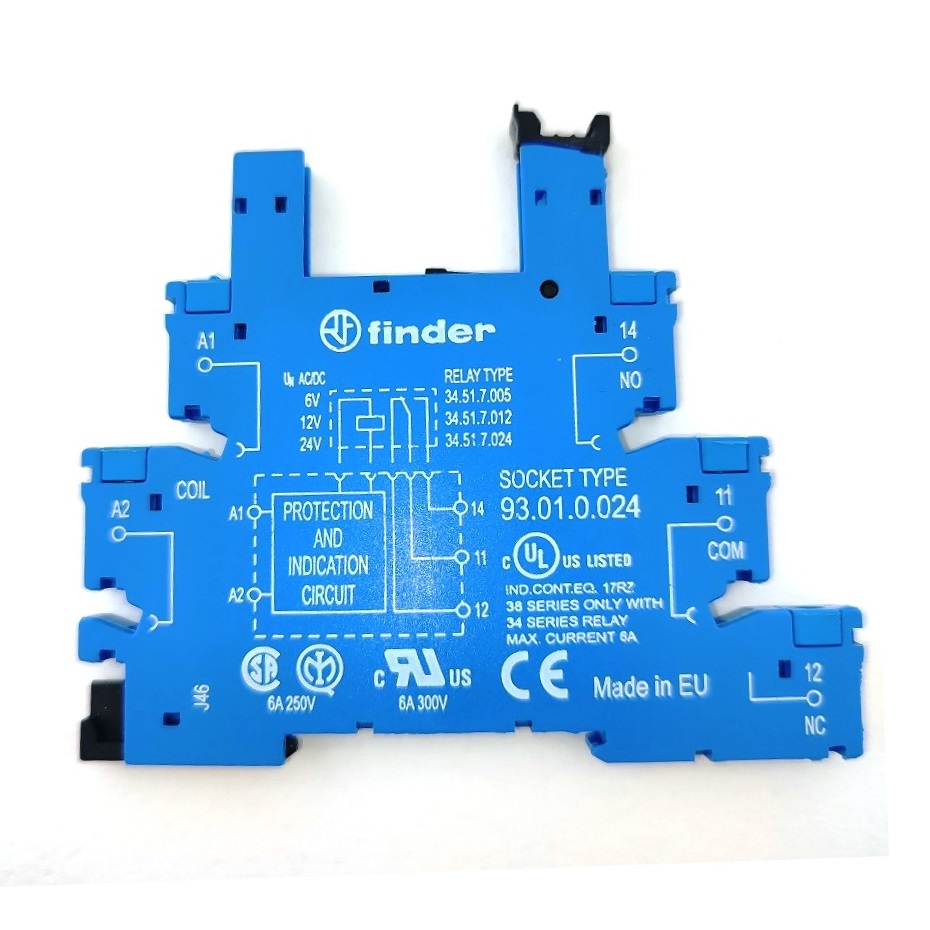 Колодка для миниатюрного силового реле FINDER 93.01.0.024 6-24DC