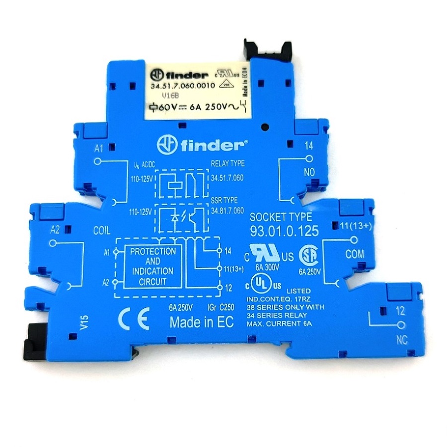 Интерфейсный модуль Finder сборка 34.51.7.060.0010 + 93.01.0.125 электромеханическое реле