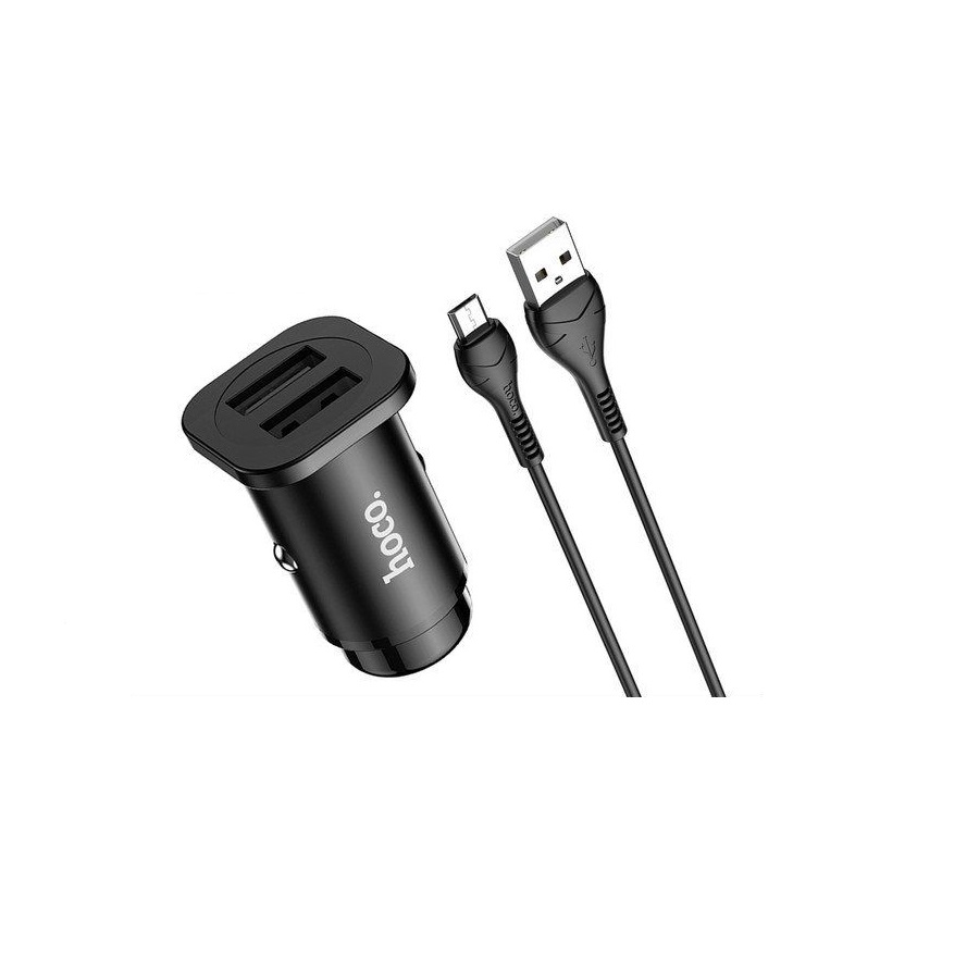 Автомобильное З/У HOCO NZ4 2USB 2.4А 24W с кабелем MicroUSB