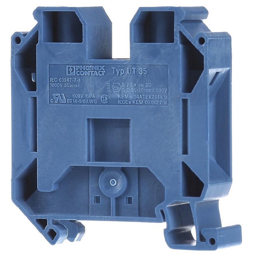 Клемма Typ UT 35 IEC 60947-7-1 DIN 35мм синяя