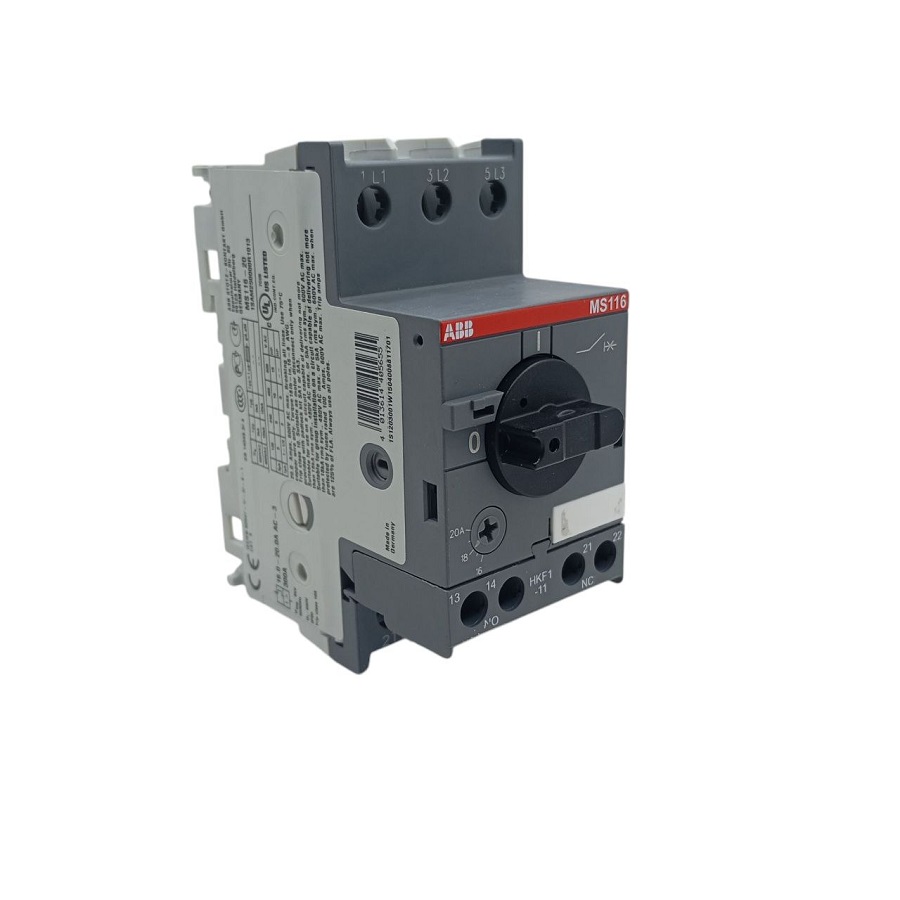 Выключатель автоматический с рег. тепловой защитой 16-20А MS116-20 ABB 1SAM250000R1013 - изображение 1