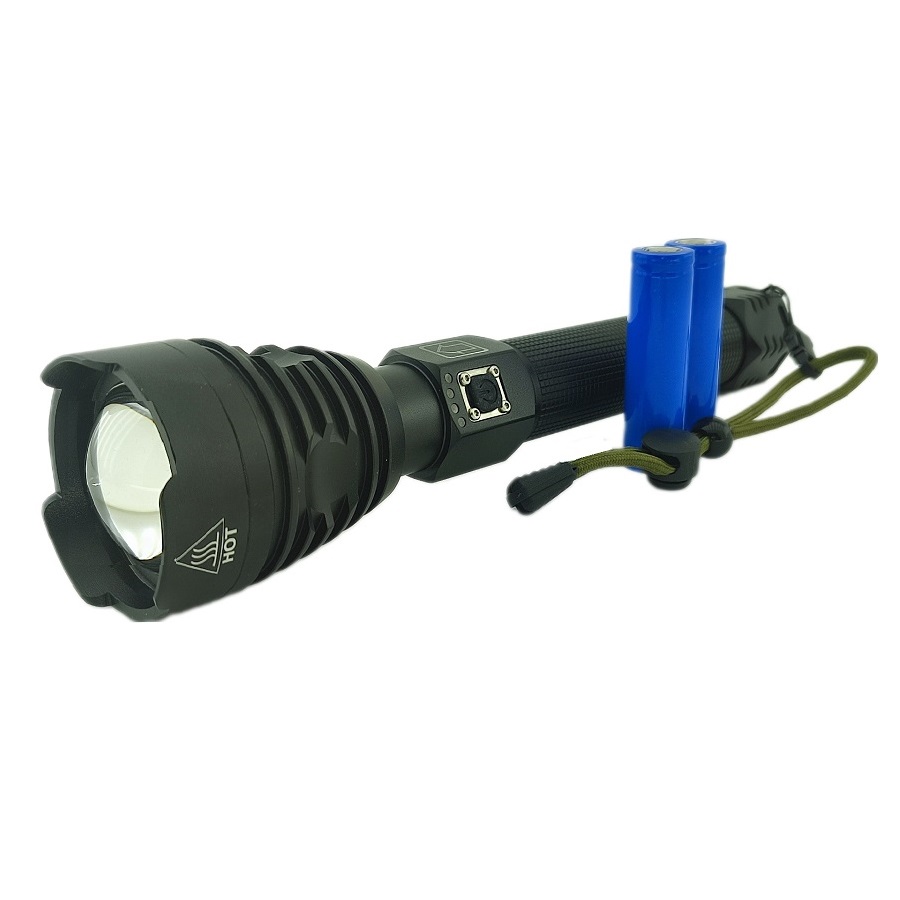 Фонарик аккумуляторный LED с раздвижным фокусом металлический