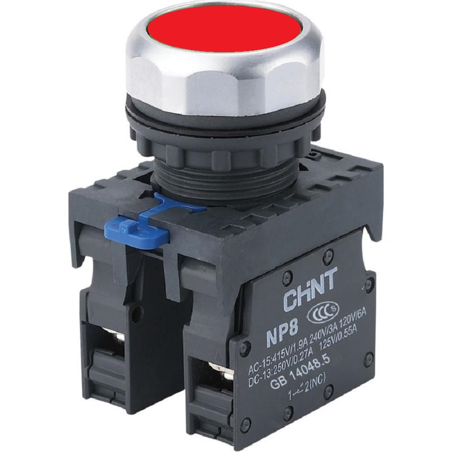 Кнопка управления нажимная без фиксации NP8-11BN/3 RED 667112 CHINT