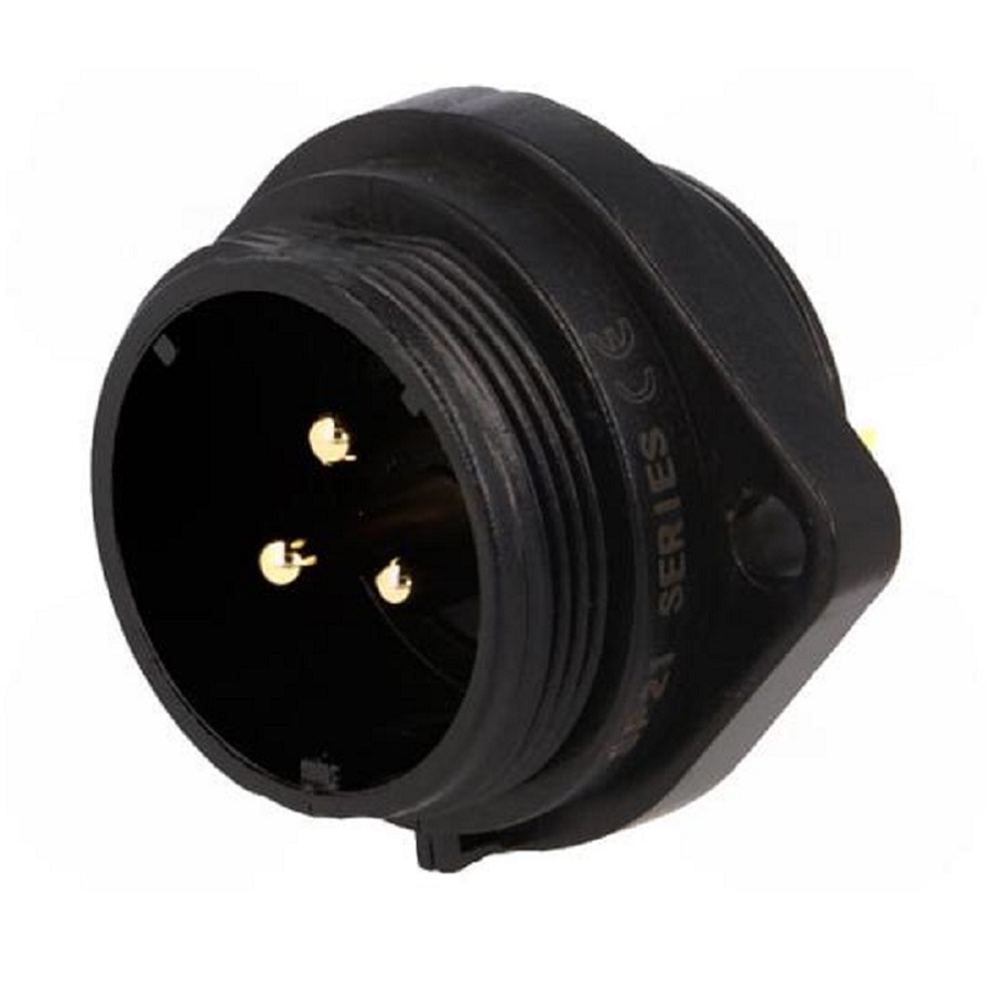 Разъем WEIPU SP2113/P3/2N с фланцем (2 отверстия) на панель