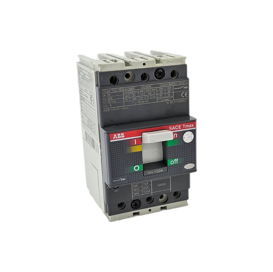 Автоматический выключатель 3-фазный 1SDA050900R1 100A T1C 160 TMD100-1000 ABB