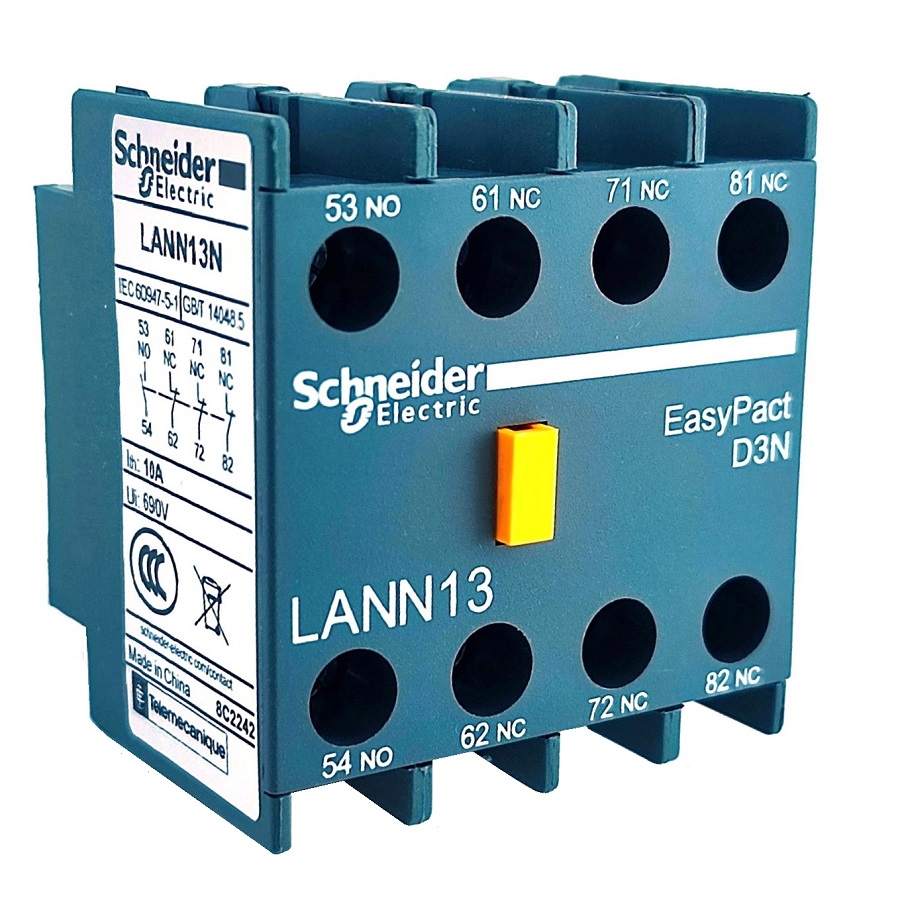 Блок контактный дополнительный LANN13N Schneider Electric 10A 690V 1NO+3NC