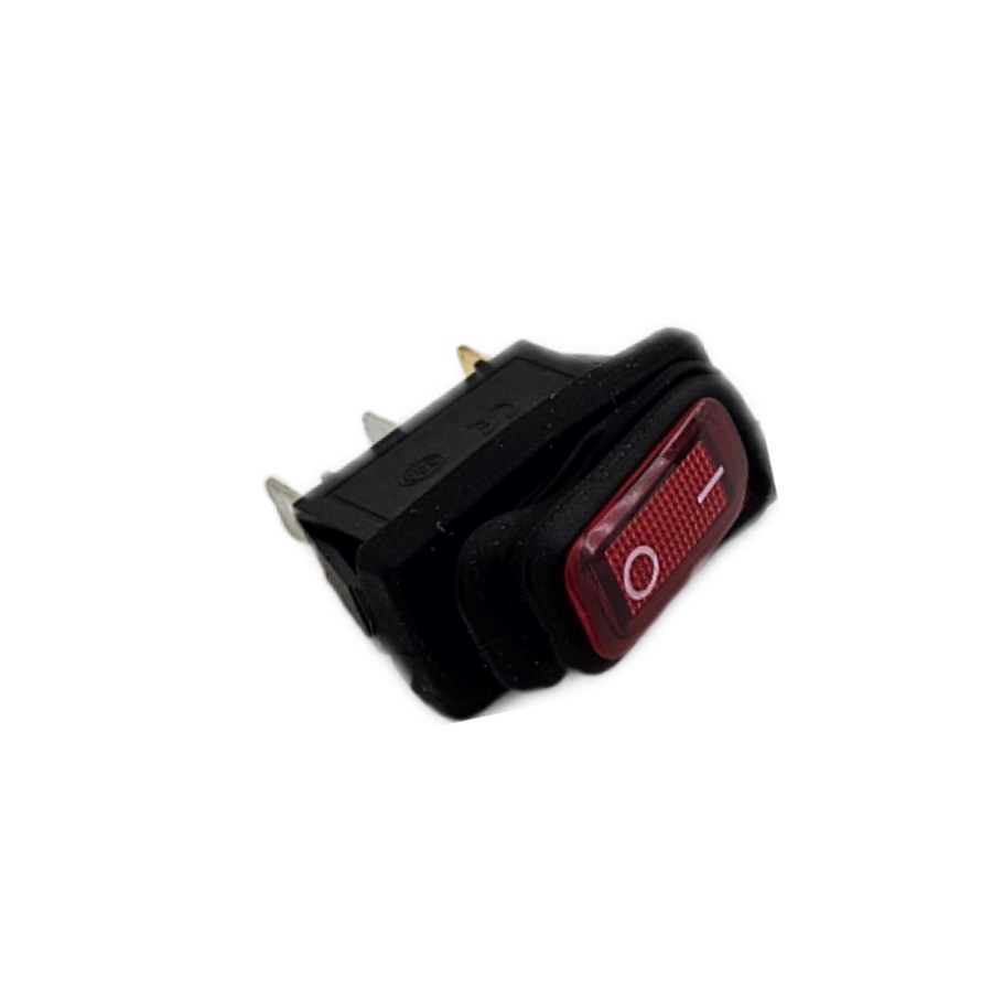 Клавишный переключатель KCD3-101N-W красный 220V