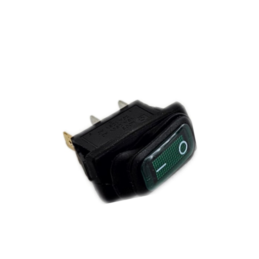 Клавишный переключатель KCD3-101N-W зеленый 220V