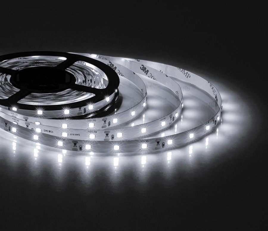 Светодиодная лента для декоративной подсветки 2835 4,8W 12V 60 шт/м 600lm 6000K9(холодный белый