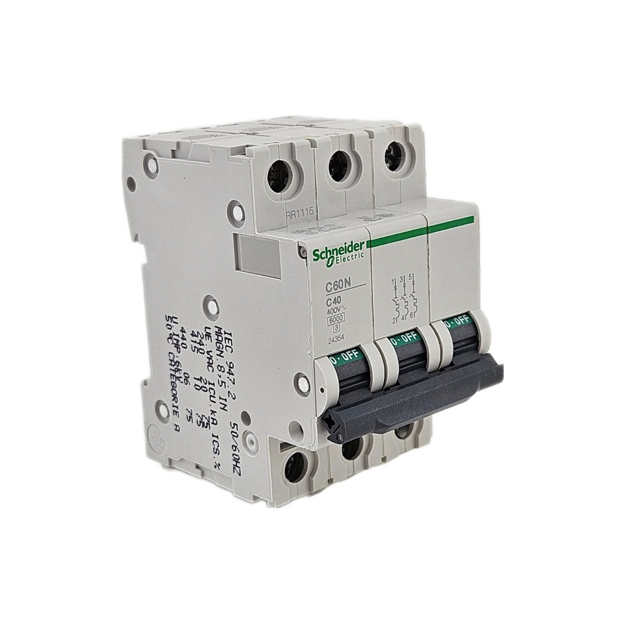 Автоматический выключатель 3-полюсный 40A C60N C40 Schneider Electric 24354
