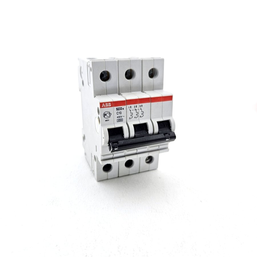 Выключатель автоматический модульный ABB 3p C SH203 S233 10А 2CDS243001R0104 - изображение 1