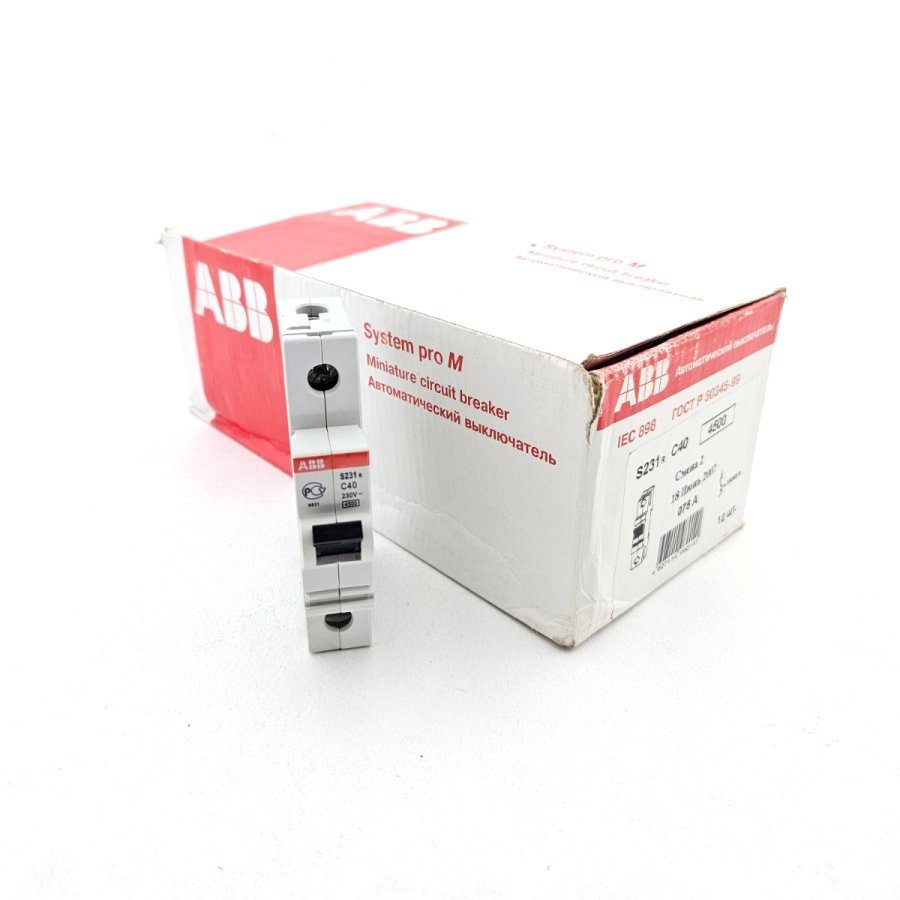 Выключатель автоматический модульный ABB 1p C SH201 S231 40А 2CDS241001R0404 - изображение 1