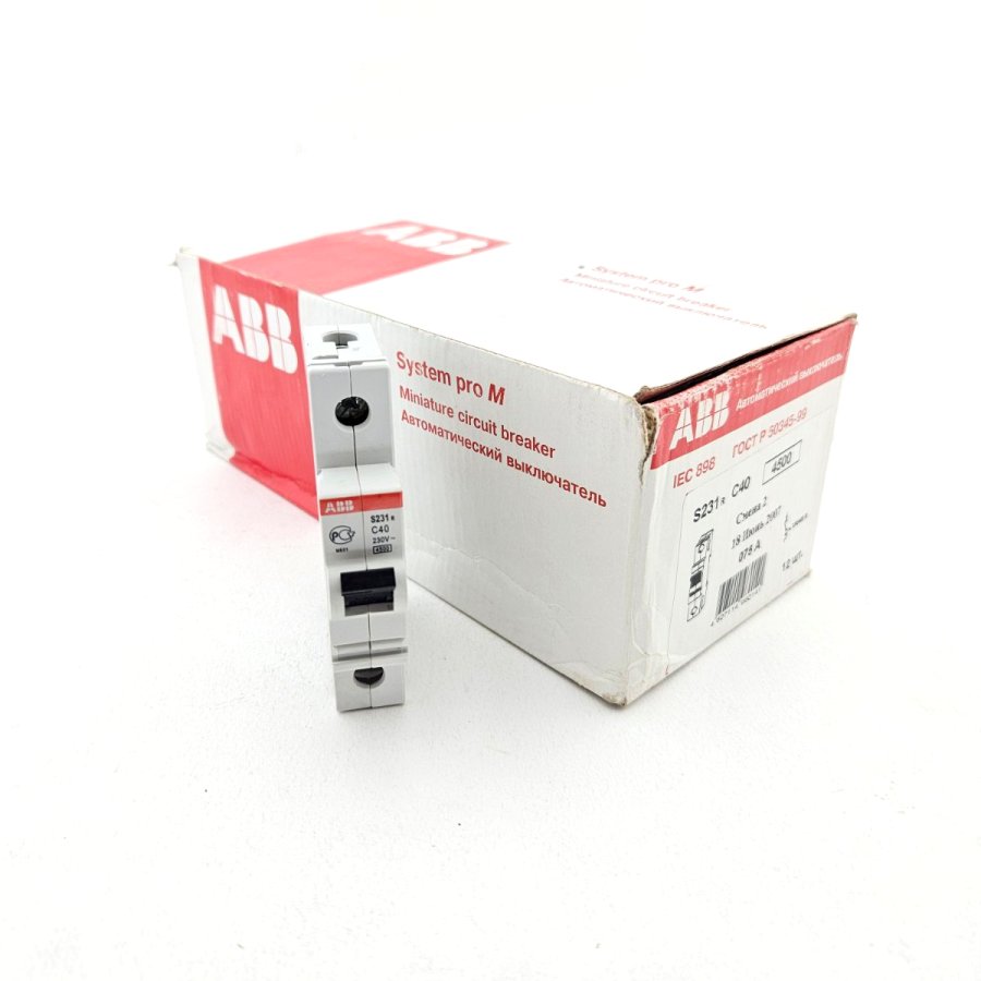 Выключатель автоматический модульный ABB 1p C SH201 S231 63А 2CDS241001R0634 - изображение 1