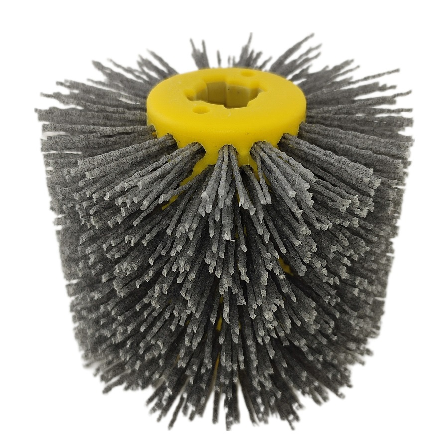 Щетка валик Д120х100х19мм ворс полимер абразив P80 по дереву на щеточные шлифмашины