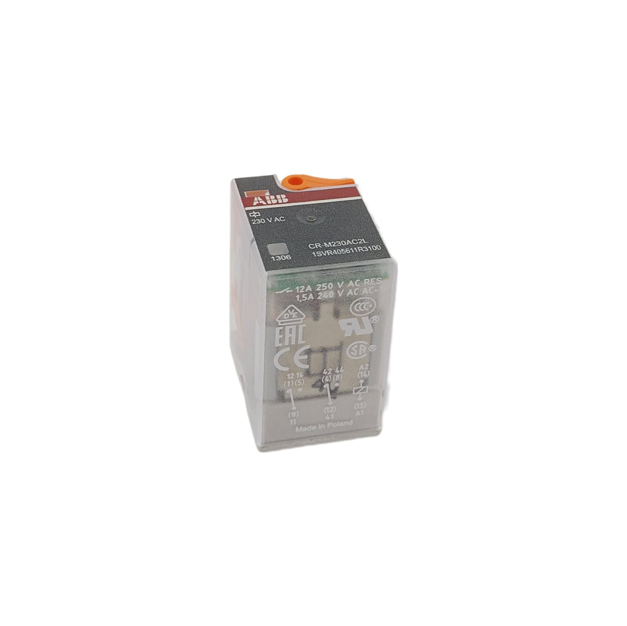 Реле промежуточное ABB CR-M230AC2L 230B AC 12A 1SVR405611R3100 2 переключающих контактов - изображение 1
