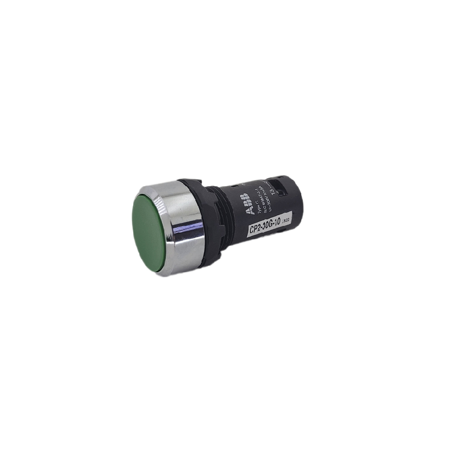 Выключатель кнопочный ABB CP1-30G-01 зеленый 1HO без фиксации COS 1SFA619100R3012