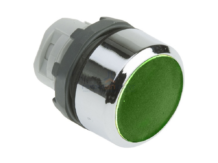 Кнопка ABB MP1-20G зеленая без подсветки без фиксации низкая 1SFA611100R2002