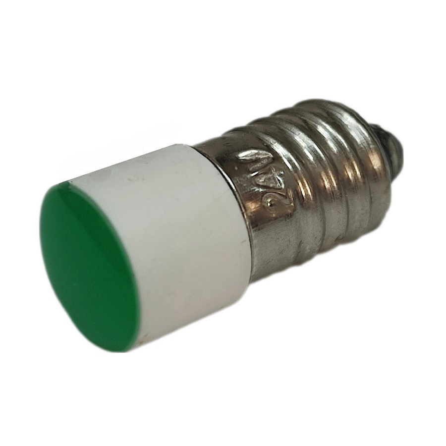 Лампа индикаторная E10 LED 24VDC GREEN зеленая