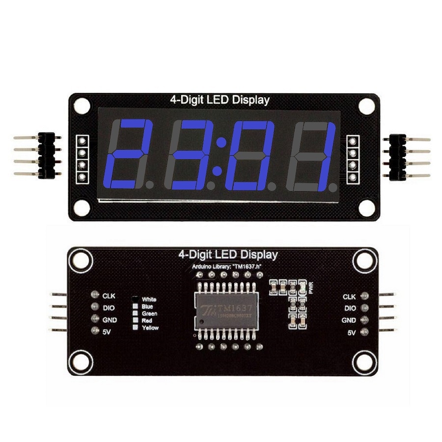 Дисплей светодиодный 4-разрядный для часов TM1637 0.56 68X30 Синий