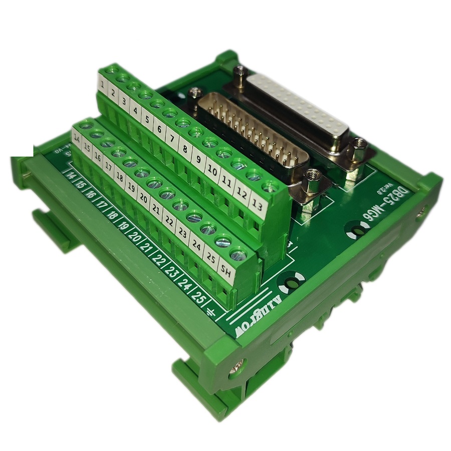 Переходник плата DB25F\M винтовые клеммы DB25-MG6