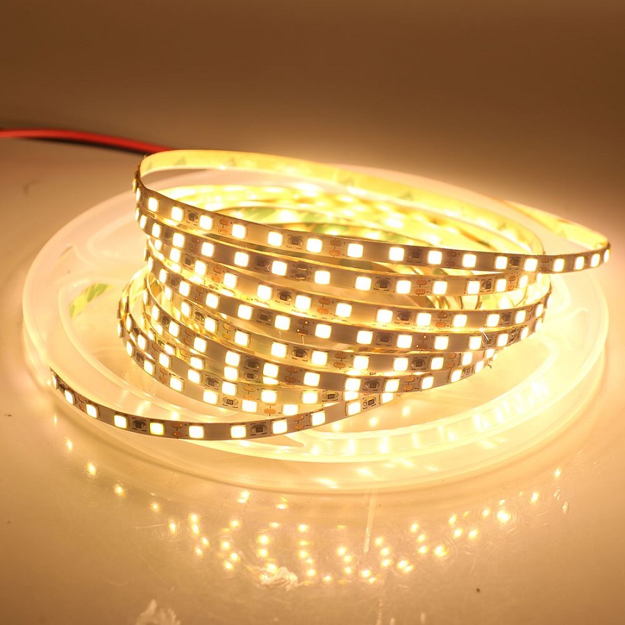 Лента светодиодная 12V 9.6W 3000-3500К 3528 CW 120 светод./м IP-20 Теплый белый 1 метр