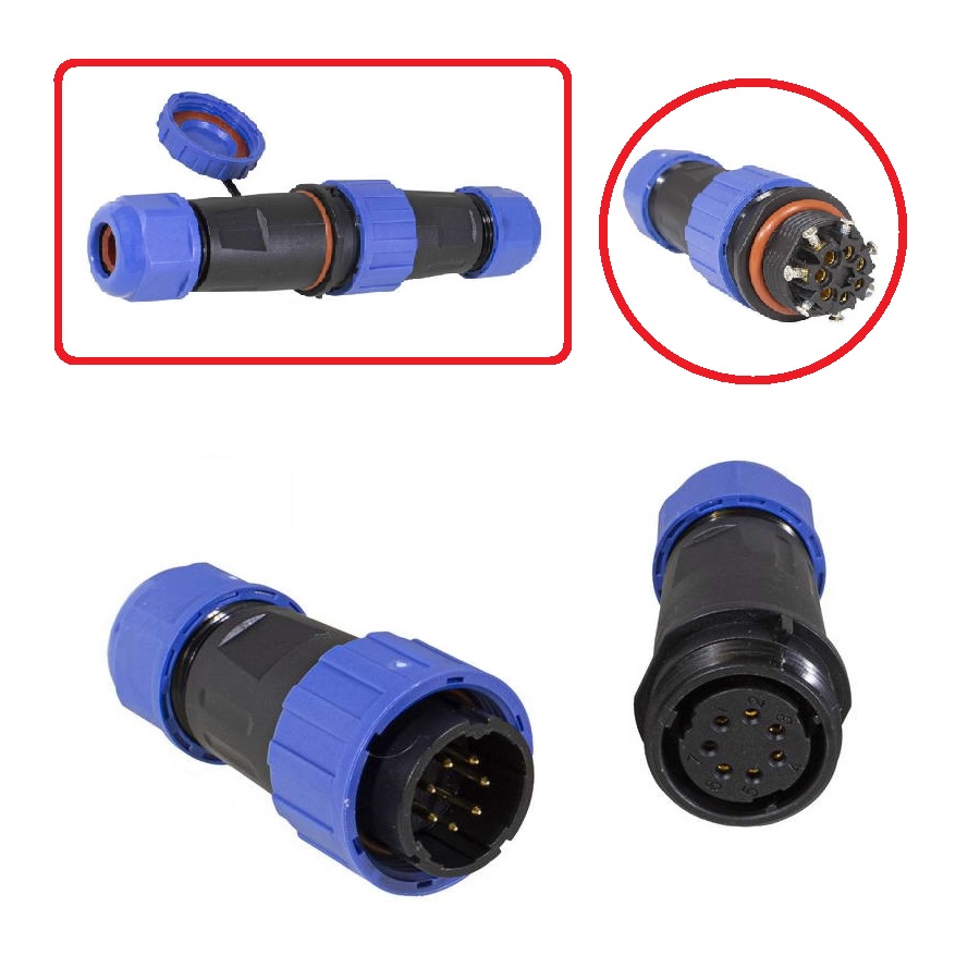 Разъём герметичный SP20-7P IP68 7 контактов