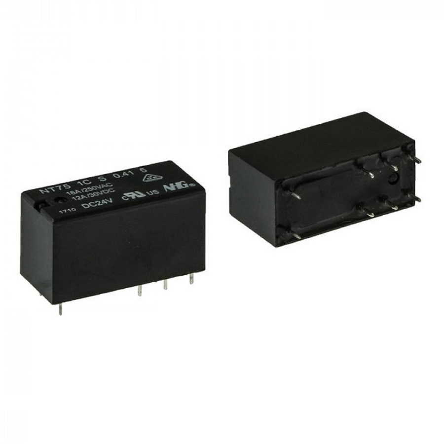 Реле NT75 1C S 0.41 5 (NT75-1-C-S-16-DC24V-0.41-5.0) 12A 24V 8pin