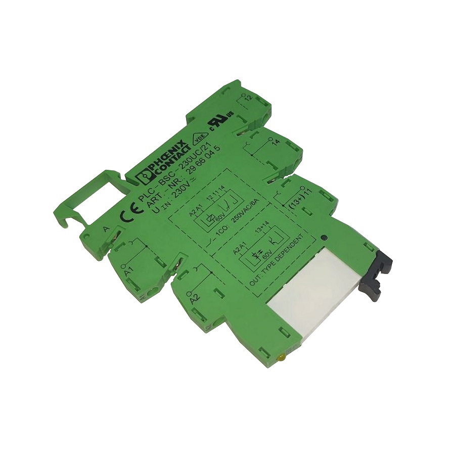 Модуль интерфейсный Phoenix Contact Базовый модуль PLC-BSC-230UC/21 2966045 + Реле 2961118 6A 250V