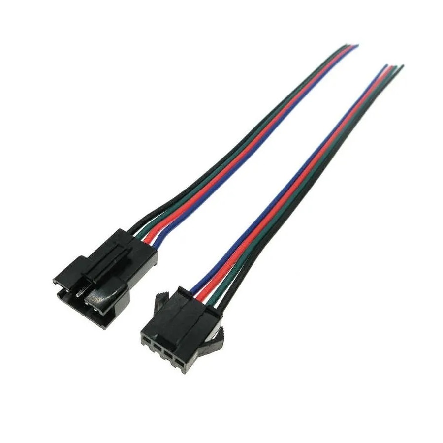 Разъем JST SM 4 Pin (в сборе M+F) с проводом