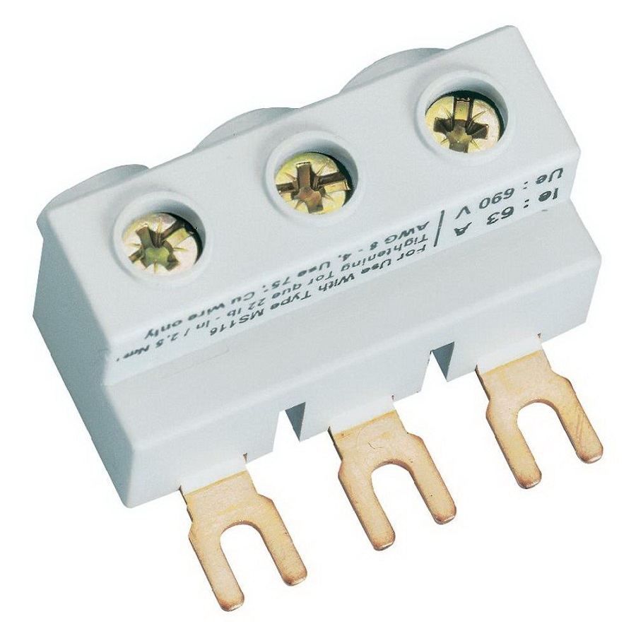 Колодка плоская S1-M1 для 3-фазного кабеля до 25мм2 63А 1SAM201907R1001 ABB