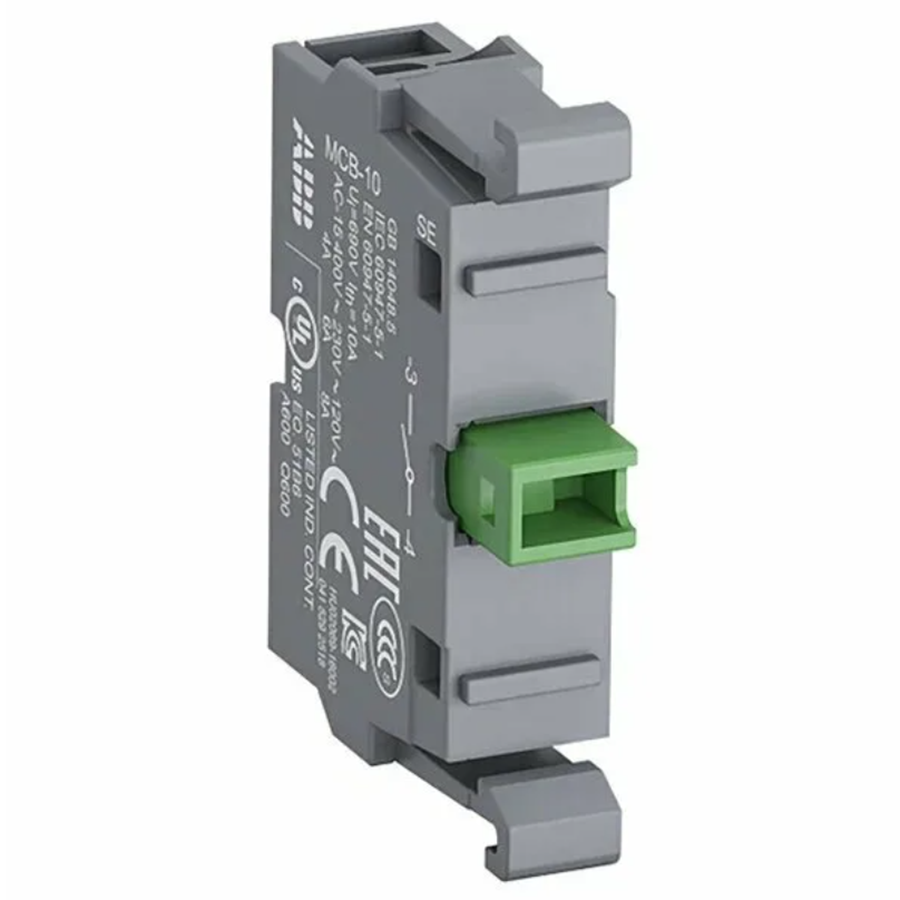 Блок вспомогательных контактов фронтального монтажа 1НО MСВ-10 ABB 1SFA611610R1001