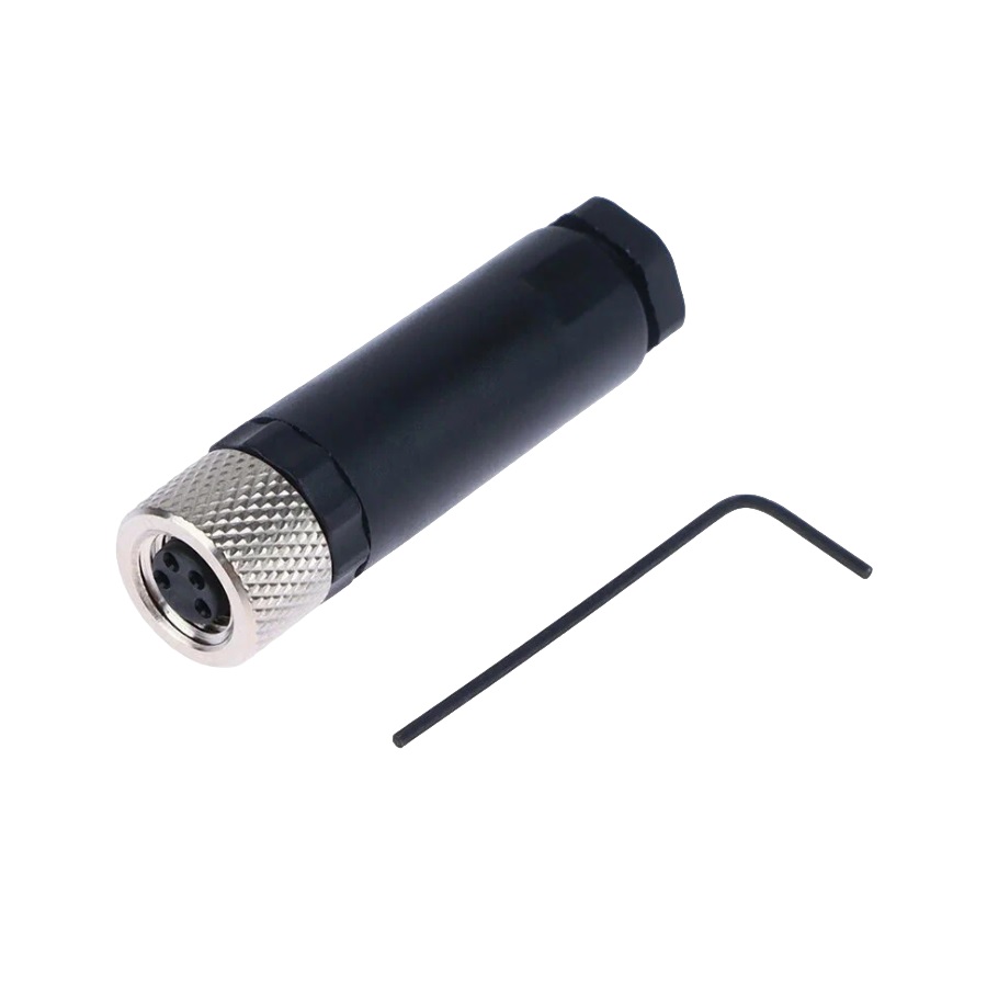 Разъем гнездо 4pin прямой M8 Phoenix Contact 1441079 SACC-M 8FS-4QO-0,5-M A-Code