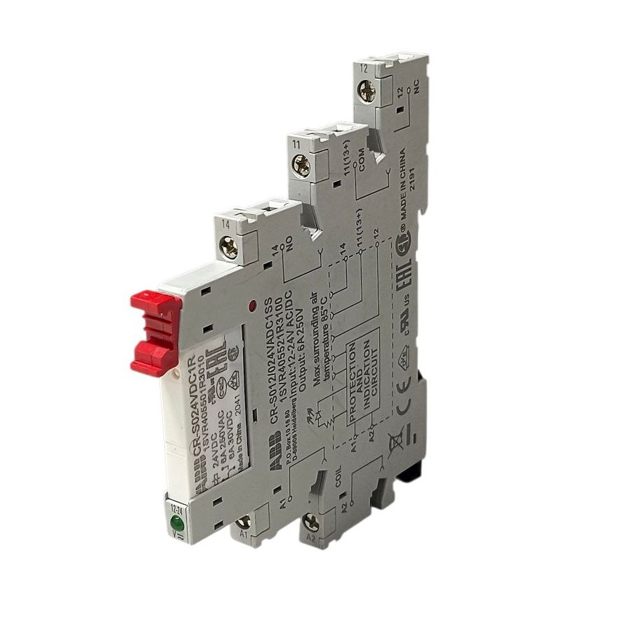 Реле промежуточное в сборке ABB CR-S024VADC1CRS 24В AC/DC 1ПК(6А) (1SVR405541R3110)