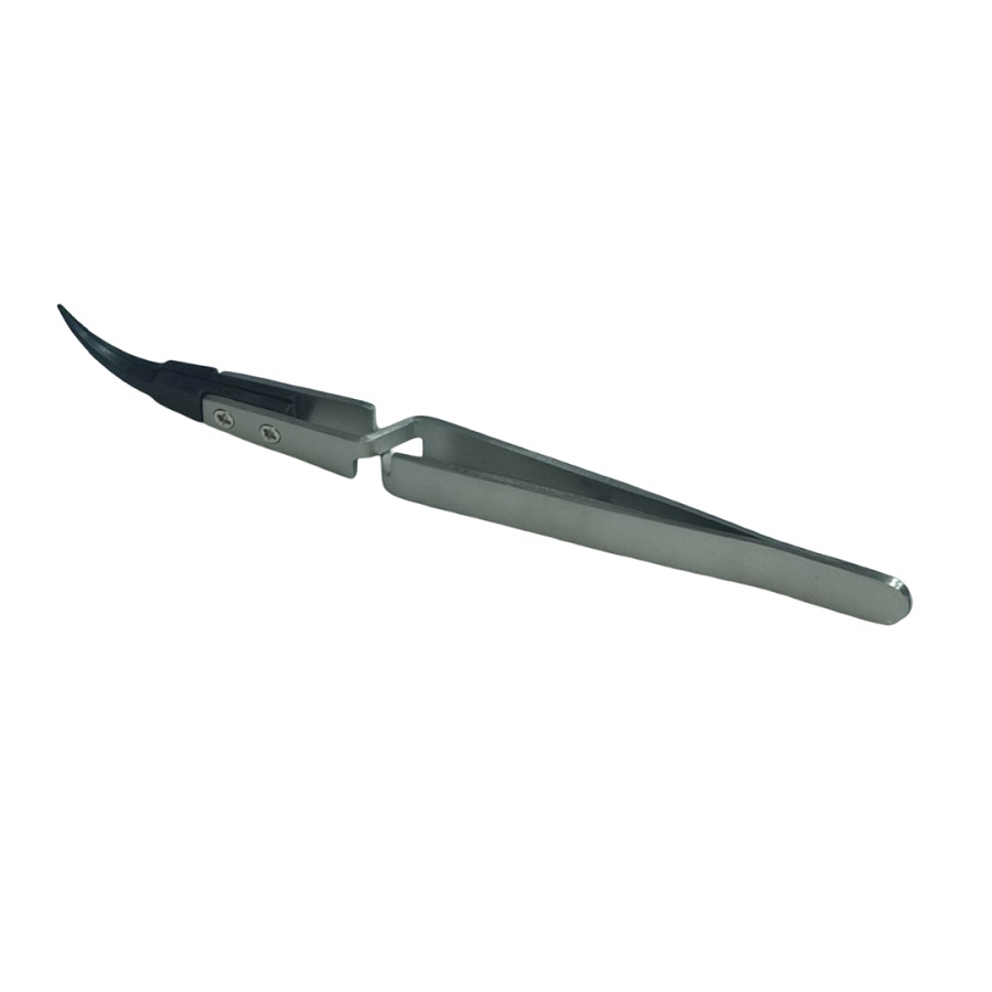 Пинцет керамический Изогнутый 140мм Обратный захват Острые кончики